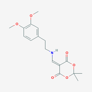 molecular formula C17H21NO6 B3033422 5-{[(3,4-Dimethoxyphenethyl)amino]methylene}-2,2-dimethyl-1,3-dioxane-4,6-dione CAS No. 1020252-23-6