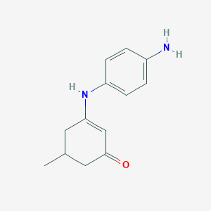 molecular formula C13H16N2O B3033423 3-[(4-Aminophenyl)amino]-5-methylcyclohex-2-en-1-one CAS No. 1020252-24-7