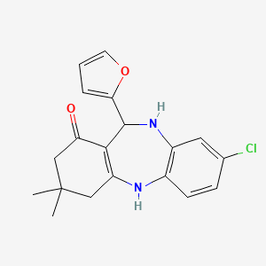 3-chloro-6-(furan-2-yl)-9,9-dimethyl-6,8,10,11-tetrahydro-5H-benzo[b][1,4]benzodiazepin-7-one