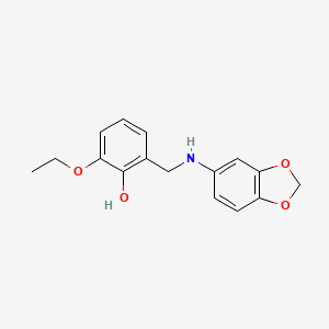 molecular formula C16H17NO4 B3033427 2-[(1,3-Benzodioxol-5-ylamino)methyl]-6-ethoxyphenol CAS No. 1020988-17-3