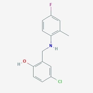 4-Chloro-2-{[(4-fluoro-2-methylphenyl)amino]methyl}phenol