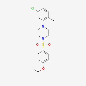 molecular formula C20H25ClN2O3S B3033460 4-(5-Chloro-2-methylphenyl)-1-((4-(isopropoxy)phenyl)sulfonyl)piperazine CAS No. 1024523-02-1
