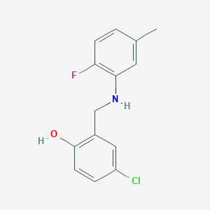 4-Chloro-2-{[(2-fluoro-5-methylphenyl)amino]methyl}phenol