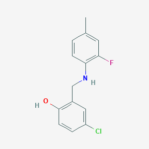 4-Chloro-2-{[(2-fluoro-4-methylphenyl)amino]methyl}phenol