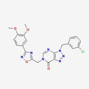 3-(3-chlorobenzyl)-6-{[3-(3,4-dimethoxyphenyl)-1,2,4-oxadiazol-5-yl]methyl}-3,6-dihydro-7H-[1,2,3]triazolo[4,5-d]pyrimidin-7-one