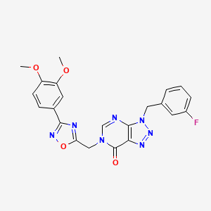 6-{[3-(3,4-dimethoxyphenyl)-1,2,4-oxadiazol-5-yl]methyl}-3-(3-fluorobenzyl)-3,6-dihydro-7H-[1,2,3]triazolo[4,5-d]pyrimidin-7-one
