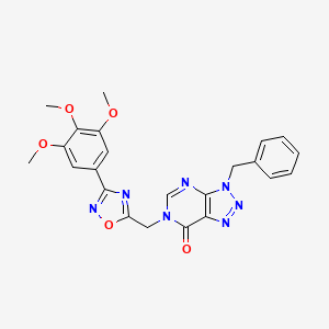 3-benzyl-6-{[3-(3,4,5-trimethoxyphenyl)-1,2,4-oxadiazol-5-yl]methyl}-3,6-dihydro-7H-[1,2,3]triazolo[4,5-d]pyrimidin-7-one