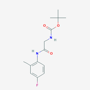 B3033538 tert-butyl N-{[(4-fluoro-2-methylphenyl)carbamoyl]methyl}carbamate CAS No. 1043391-02-1