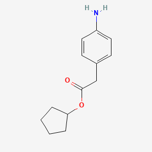 molecular formula C13H17NO2 B3033571 cyclopentyl 2-(4-aminophenyl)acetate CAS No. 1071289-07-0