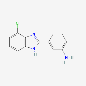 molecular formula C14H12ClN3 B3033578 5-(7-chloro-1H-benzimidazol-2-yl)-2-methylaniline CAS No. 1071373-15-3