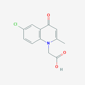 molecular formula C12H10ClNO3 B3033608 2-(6-chloro-2-methyl-4-oxoquinolin-1(4H)-yl)acetic acid CAS No. 1083197-18-5
