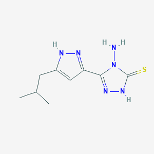 B3033630 4-Amino-5-(3-isobutyl-1H-pyrazol-5-yl)-4H-1,2,4-triazole-3-thiol CAS No. 1093613-18-3