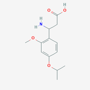 molecular formula C13H19NO4 B3033670 3-Amino-3-(4-isopropoxy-2-methoxyphenyl)propanoic acid CAS No. 1119451-35-2