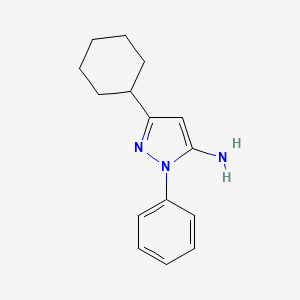 molecular formula C15H19N3 B3033723 3-Cyclohexyl-1-phenyl-1H-pyrazol-5-amine CAS No. 1152711-96-0