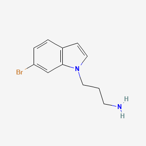 molecular formula C11H13BrN2 B3033738 3-(6-bromo-1H-indol-1-yl)propan-1-amine CAS No. 1158510-24-7