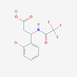 molecular formula C11H9BrF3NO3 B3033761 3-(2-bromophenyl)-3-[(2,2,2-trifluoroacetyl)amino]propanoic Acid CAS No. 117291-11-9