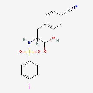 molecular formula C16H13IN2O4S B3033833 3-(4-cyanophenyl)-2-[(4-iodophenyl)sulfonylamino]propanoic Acid CAS No. 1214133-42-2
