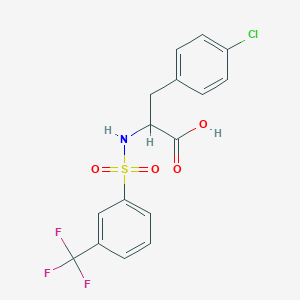 3-(4-chlorophenyl)-2-[[3-(trifluoromethyl)phenyl]sulfonylamino]propanoic Acid