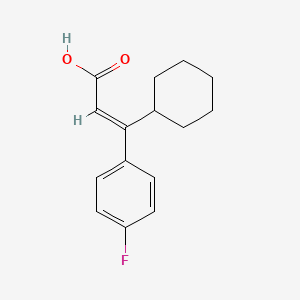 3-Cyclohexyl-3-(4-fluorophenyl)acrylic acid