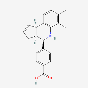 molecular formula C21H21NO2 B3033842 4-[(3aS,4R,9bR)-6,7-dimethyl-3a,4,5,9b-tetrahydro-3H-cyclopenta[c]quinolin-4-yl]benzoic acid CAS No. 1217682-79-5
