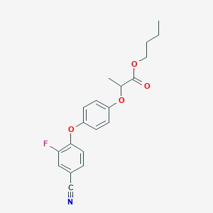molecular formula C20H20FNO4 B3033846 Propanoic acid, 2-[4-(4-cyano-2-fluorophenoxy)phenoxy]-, butyl ester CAS No. 122008-82-6