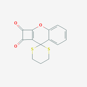 molecular formula C14H10O3S2 B303386 Spiro[1,3-dithiane-2,8'-cyclobuta[b]chromene]-1',2'-dione 