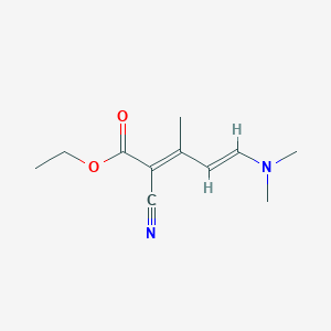 molecular formula C11H16N2O2 B3033882 (2E,4E)-2-Cyano-5-dimethylamino-3-methyl-penta-2,4-dienoic acid ethyl ester CAS No. 124571-74-0