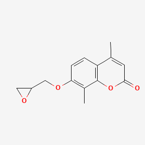 molecular formula C14H14O4 B3033898 4,8-dimethyl-7-(oxiran-2-ylmethoxy)-2H-chromen-2-one CAS No. 125733-45-1