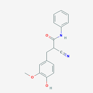 2-cyano-3-(4-hydroxy-3-methoxyphenyl)-N-phenylpropanamide