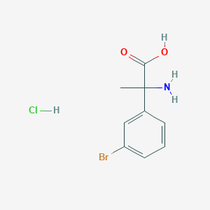 molecular formula C9H11BrClNO2 B3033917 2-Amino-2-(3-bromophenyl)propanoic acid hydrochloride CAS No. 1262858-65-0