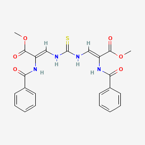 molecular formula C23H22N4O6S B3033925 methyl (Z)-2-benzamido-3-[[(Z)-2-benzamido-3-methoxy-3-oxoprop-1-enyl]carbamothioylamino]prop-2-enoate CAS No. 126573-70-4