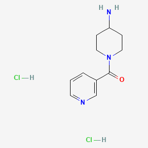 B3033961 (4-Aminopiperidin-1-yl)(pyridin-3-yl)methanone dihydrochloride CAS No. 1286264-95-6