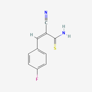 molecular formula C10H7FN2S B3034005 (2Z)-2-cyano-3-(4-fluorophenyl)prop-2-enethioamide CAS No. 132252-86-9