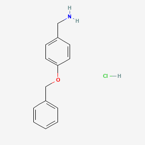 molecular formula C14H16ClNO B3034026 [4-(Benzyloxy)phenyl]methanamine hydrochloride CAS No. 133100-92-2