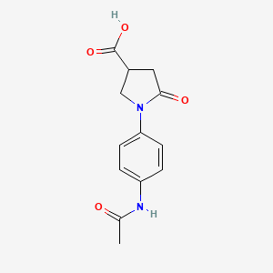molecular formula C13H14N2O4 B3034031 1-[4-(Acetylamino)phenyl]-5-oxopyrrolidine-3-carboxylic acid CAS No. 133749-16-3