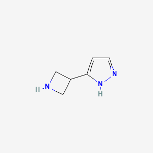 molecular formula C6H9N3 B3034114 5-(Azetidin-3-yl)-1H-pyrazole CAS No. 1380778-42-6