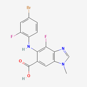 5-((4-bromo-2-fluorophenyl)amino)-4-fluoro-1-methyl-1H-benzo[d]imidazole-6-carboxylic acid