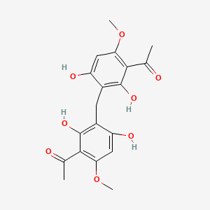 1-[3-[(3-Acetyl-2,6-dihydroxy-4-methoxyphenyl)methyl]-2,4-dihydroxy-6-methoxyphenyl]ethanone
