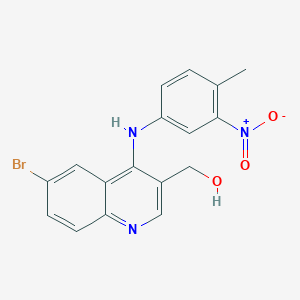 (6-Bromo-4-((4-methyl-3-nitrophenyl)amino)quinolin-3-yl)methanol