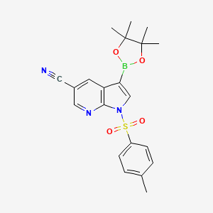 1h-Pyrrolo[2,3-b]pyridine-5-carbonitrile, 1-[(4-methylphenyl)sulfonyl]-3-(4,4,5,5-tetramethyl-1,3,2-dioxaborolan-2-yl)-