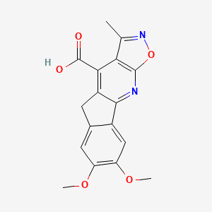 7,8-dimethoxy-3-methyl-5H-indeno[1,2-b]isoxazolo[4,5-e]pyridine-4-carboxylic acid