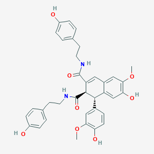 molecular formula C36H36N2O8 B3034207 Cannabisin D CAS No. 144506-19-4