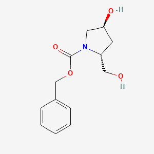 molecular formula C13H17NO4 B3034213 (2R,4S)-Benzyl 4-hydroxy-2-(hydroxymethyl)pyrrolidine-1-carboxylate CAS No. 1448706-36-2