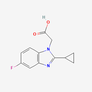 2-2-Cyclopropyl-5-fluoro-1H-benzo[d]imidazol-1-ylacetic acid
