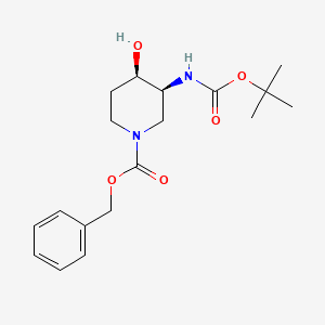 B3034305 (3S,4R)-Benzyl 3-((tert-butoxycarbonyl)amino)-4-hydroxypiperidine-1-carboxylate CAS No. 1549812-65-8