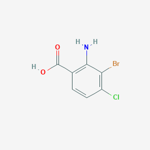 molecular formula C7H5BrClNO2 B3034402 2-Amino-3-bromo-4-chlorobenzoic acid CAS No. 1698146-49-4