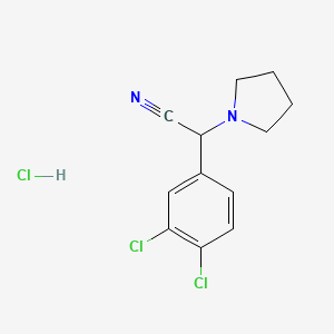 molecular formula C12H13Cl3N2 B3034454 2-(3,4-Dichlorophenyl)-2-pyrrolidin-1-yl-acetonitrile hydrochloride CAS No. 178167-16-3