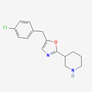 5-(4-Chlorobenzyl)-2-(piperidin-3-yl)oxazole