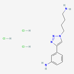 3-(1-(4-Aminobutyl)-1H-1,2,3-triazol-4-yl)aniline trihydrochloride