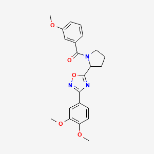3-(3,4-Dimethoxyphenyl)-5-[1-(3-methoxybenzoyl)pyrrolidin-2-yl]-1,2,4-oxadiazole